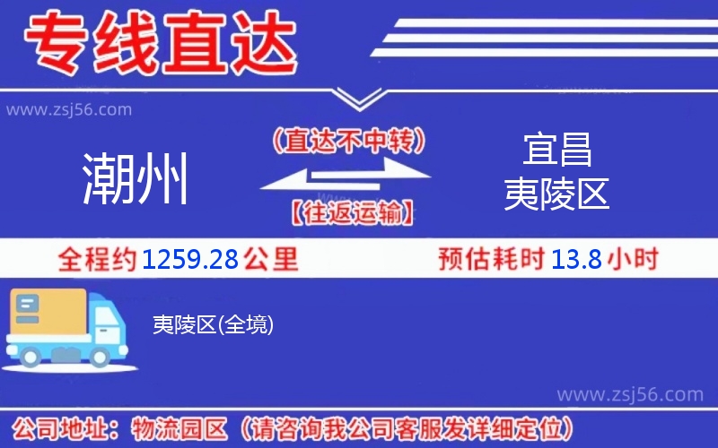 潮州到宜昌夷陵區(qū)物流公司 潮州到宜昌夷陵區(qū)物流公司