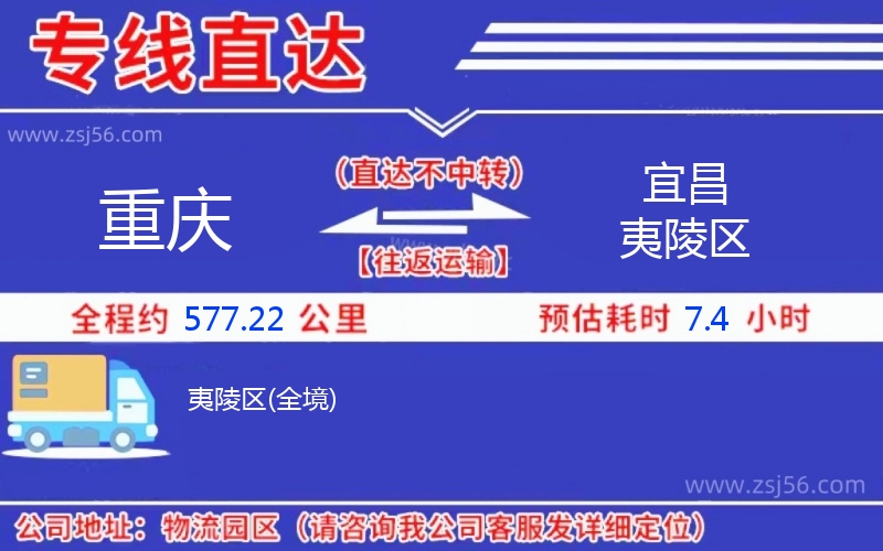 重慶到宜昌夷陵區(qū)物流公司 重慶到宜昌夷陵區(qū)物流公司