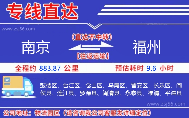南京到福州物流公司 南京到福州物流公司