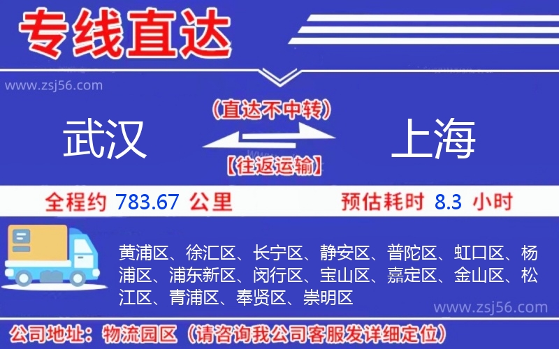武漢到上海物流公司 武漢到上海物流公司